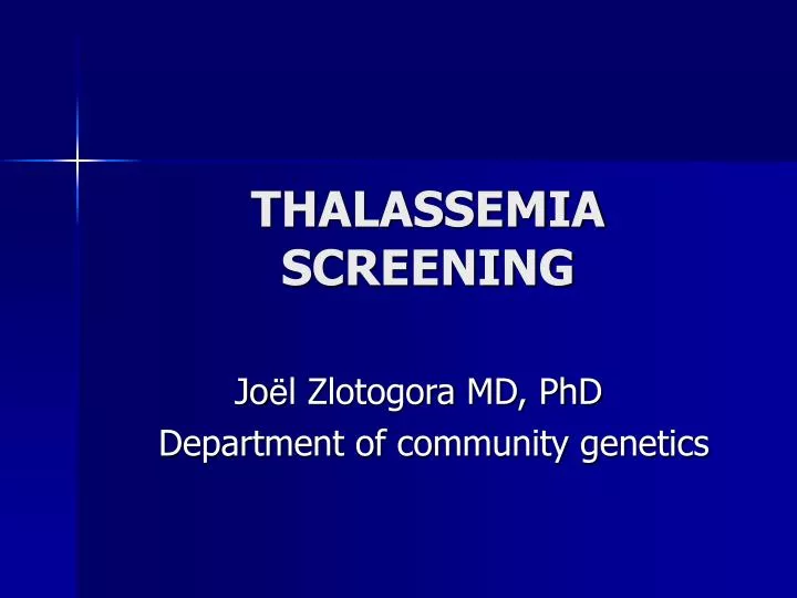 thalassemia screening