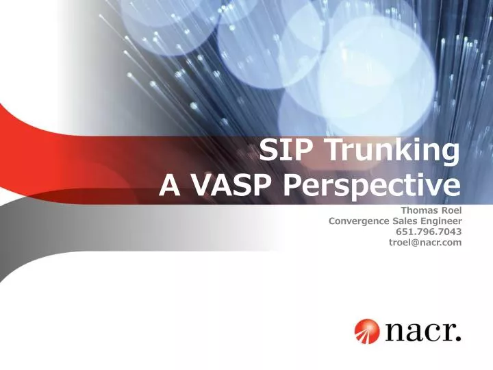 sip trunking a vasp perspective