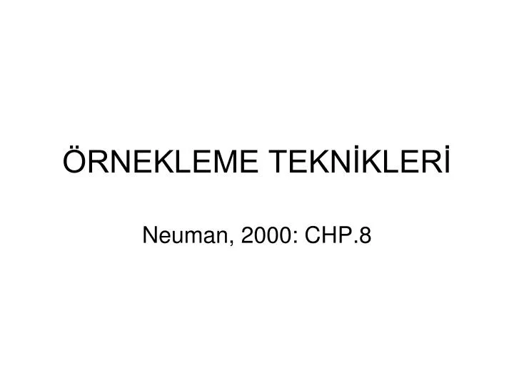 rnekleme tekn kler