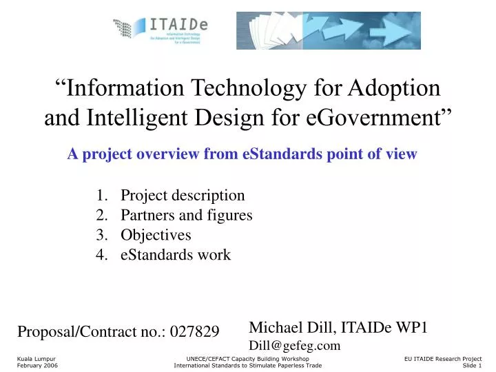 information technology for adoption and intelligent design for egovernment