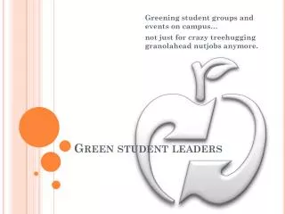 Green student leaders