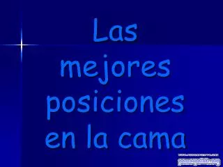 las mejores posiciones en la cama
