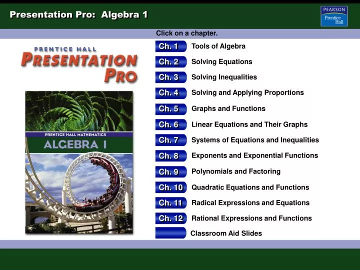 presentation pro algebra 1
