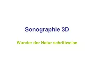 sonographi e 3d
