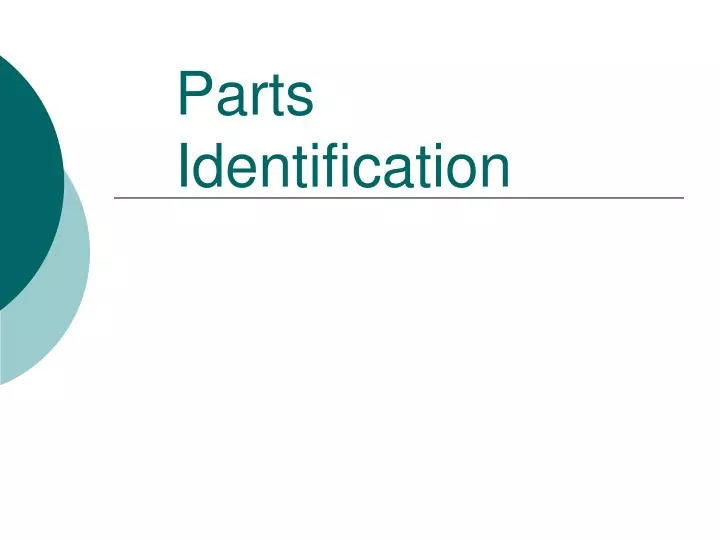 parts identification