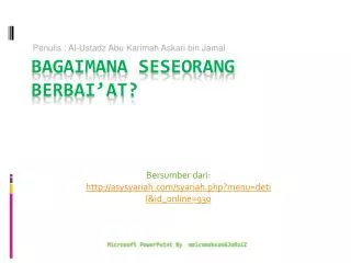 bagaimana seseorang berbai at