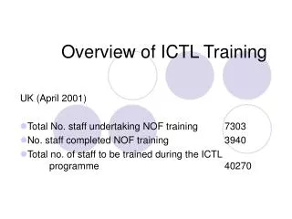 Overview of ICTL Training