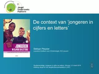 de context van jongeren in cijfers en letters