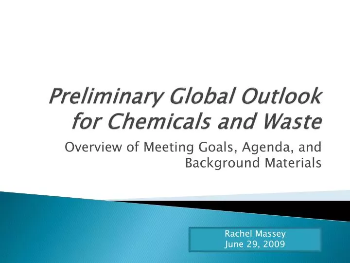 preliminary global outlook for chemicals and waste