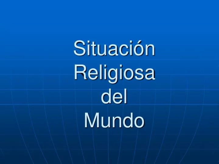 situaci n religiosa del mundo