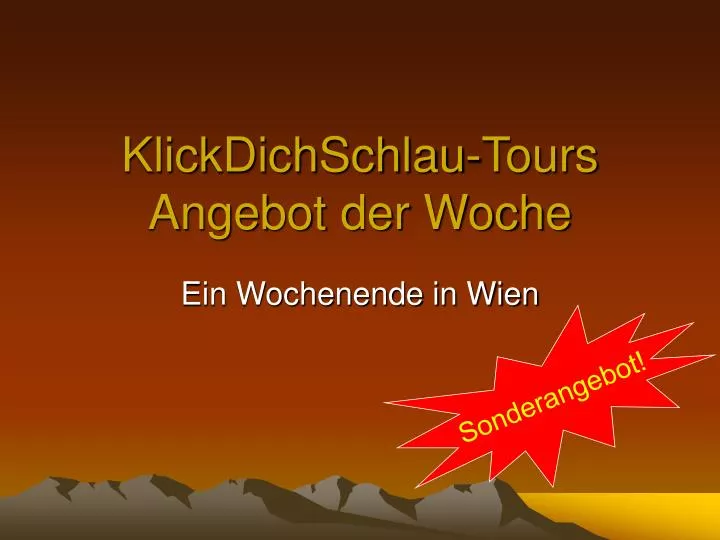 klickdichschlau tours angebot der woche