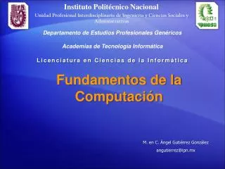 fundamentos de la computaci n