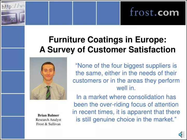 furniture coatings in europe a survey of customer satisfaction