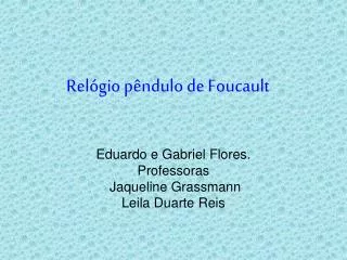 rel gio p ndulo de foucault