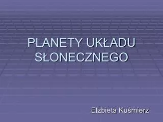 planety uk adu s onecznego