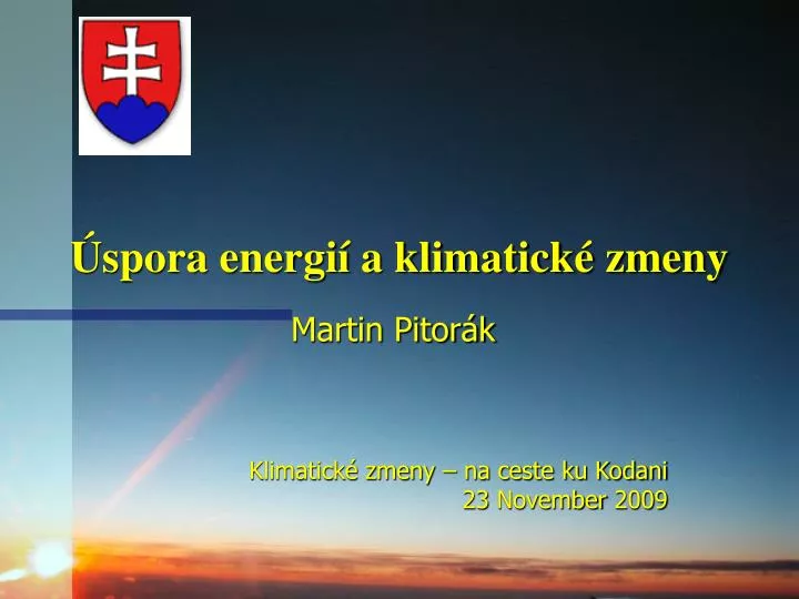 spora energi a klimatick zmeny