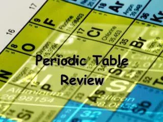 Periodic Table Review