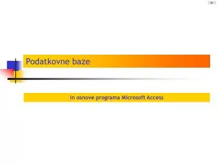 podatkovne baze