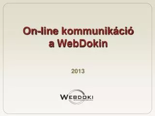 on l ine kommunik ci a webdokin