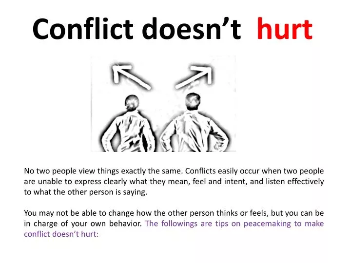 conflict doesn t hurt