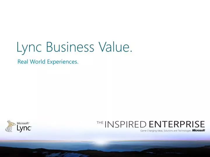 lync business value
