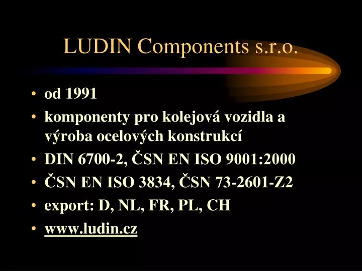 ludin components s r o