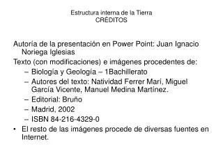 estructura interna de la tierra cr ditos