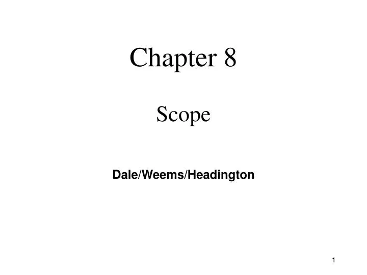 chapter 8 scope