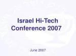 Israel Hi-Tech Conference 2007 June 2007 - slide 1