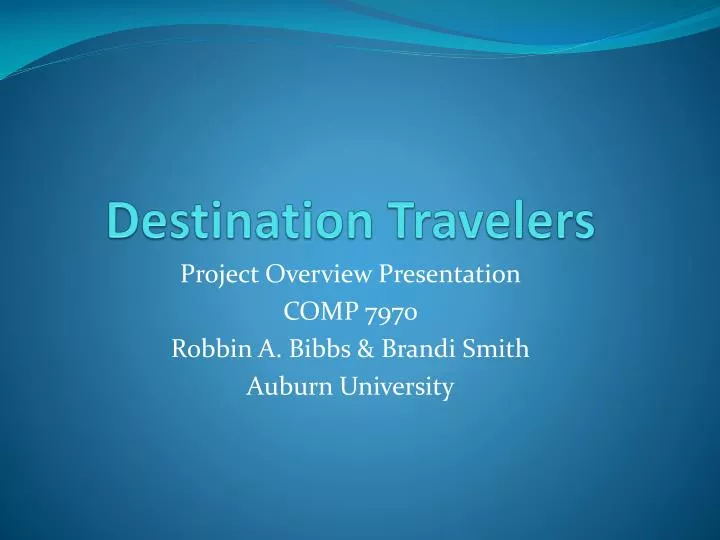 destination travelers