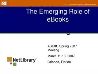The Emerging Role of eBooks