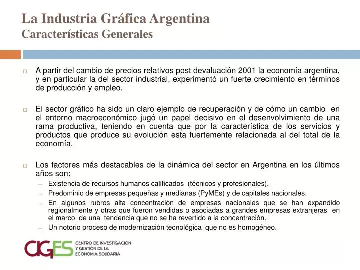 la industria gr fica argentina caracter sticas generales