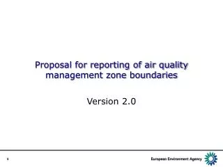 Proposal for reporting of air quality management zone boundaries