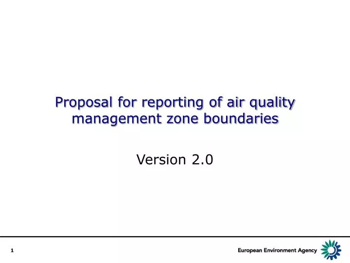 proposal for reporting of air quality management zone boundaries