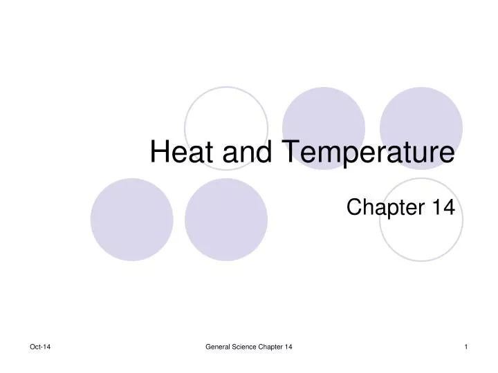 heat and temperature