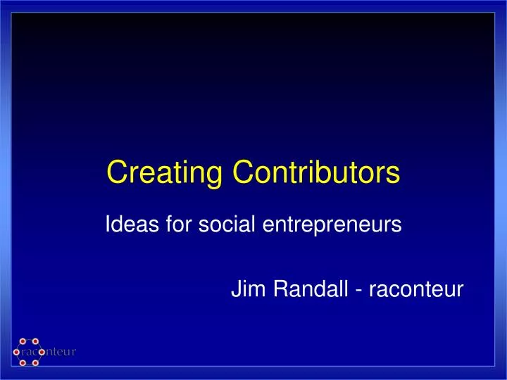 creating contributors