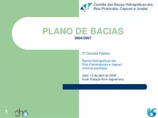 plano de bacias 2004 2007