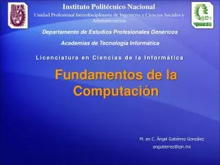 fundamentos de la computaci n