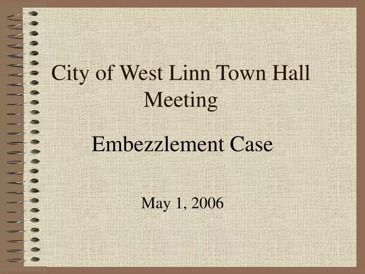 city of west linn town hall meeting