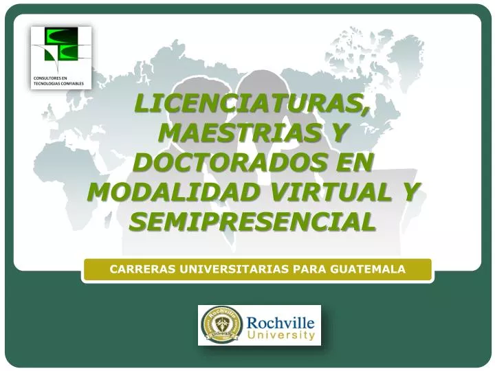 licenciaturas maestrias y doctorados en modalidad virtual y semipresencial