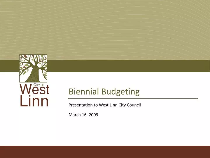 biennial budgeting