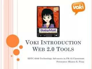 Voki Introduction Web 2.0 Tools