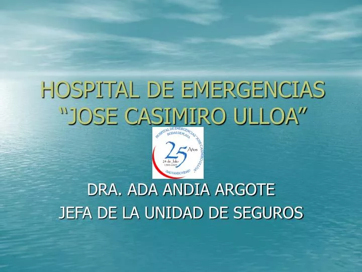 hospital de emergencias jose casimiro ulloa