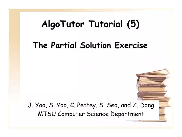 algotutor tutorial 5 the partial solution exercise