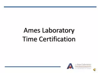 ames laboratory time certification