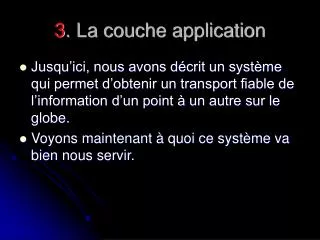 3 la couche application