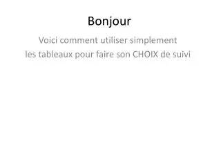 bonjour