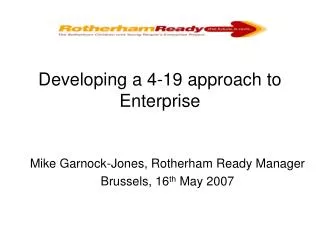 Developing a 4-19 approach to Enterprise