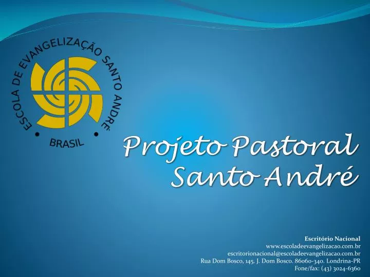 projeto pastoral santo andr