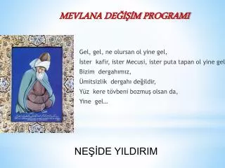 mevlana de m programi
